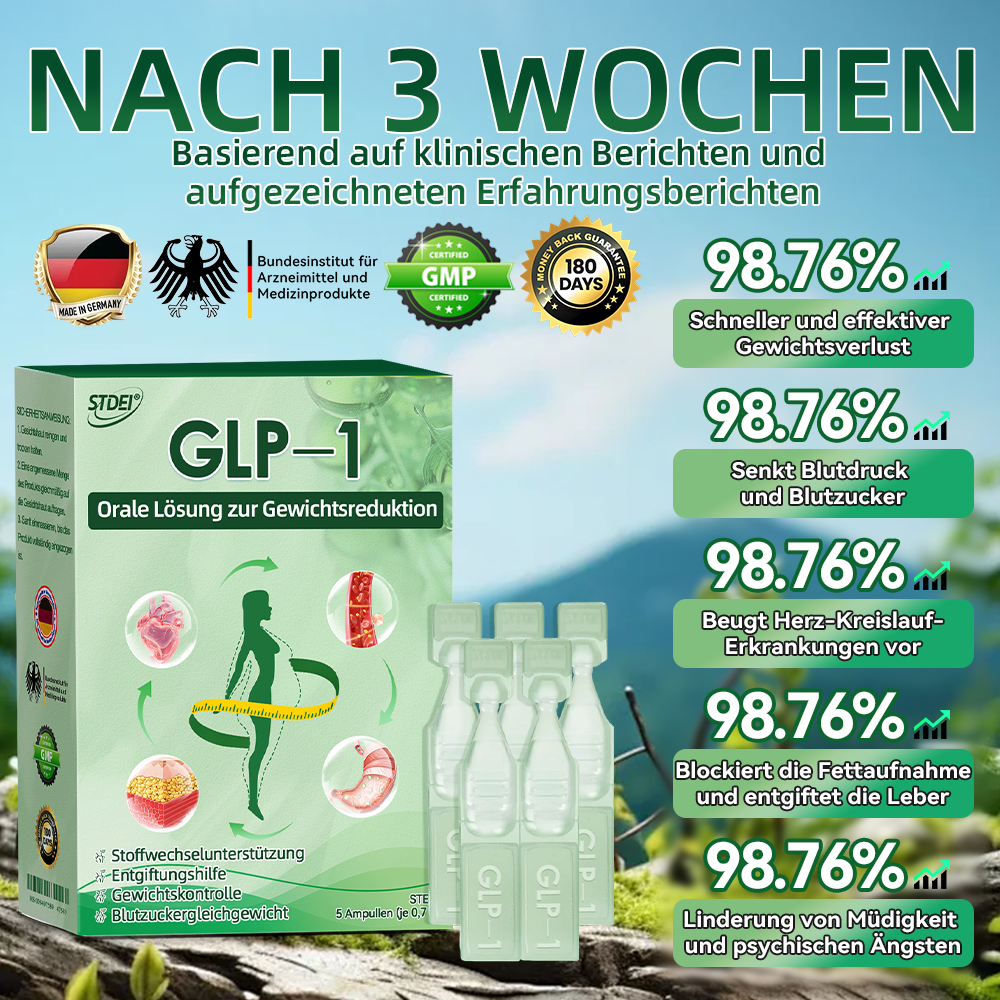 🔥 Letzter Platz verfügbar! ⚡ Sichern Sie sich jetzt 30 % Rabatt – nur für kurze Zeit! STDEI® GLP-1 Orale Lösung zur Gewichtsreduktion